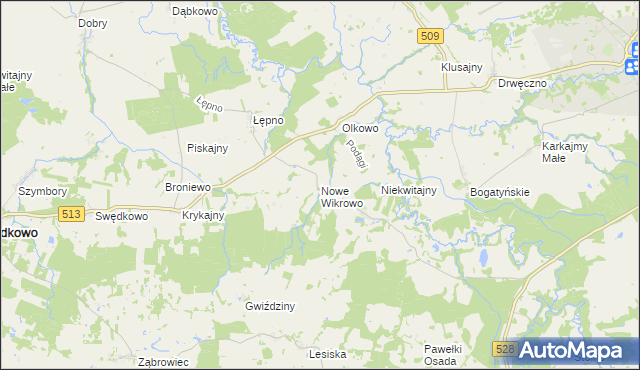 mapa Nowe Wikrowo, Nowe Wikrowo na mapie Targeo