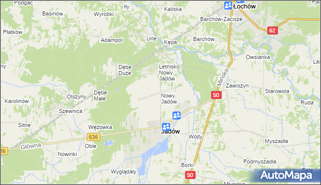 mapa Nowy Jadów, Nowy Jadów na mapie Targeo