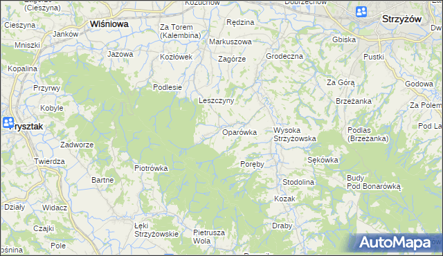 mapa Oparówka, Oparówka na mapie Targeo