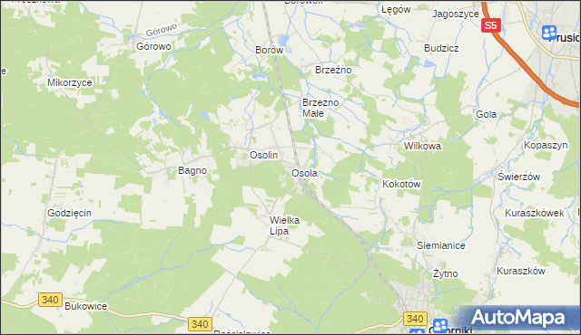 mapa Osola, Osola na mapie Targeo