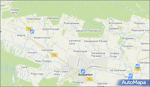 mapa Parcelanci, Parcelanci na mapie Targeo