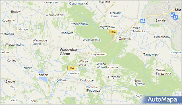 mapa Piątkowiec, Piątkowiec na mapie Targeo