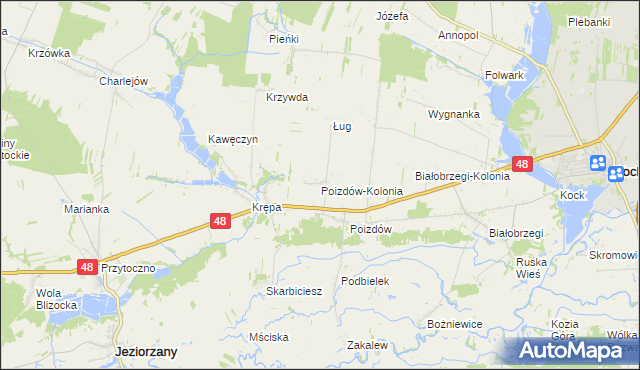 mapa Poizdów-Kolonia, Poizdów-Kolonia na mapie Targeo