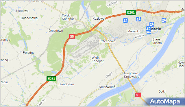 mapa Przechówko, Przechówko na mapie Targeo