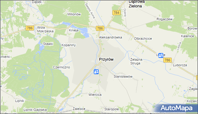 mapa Przyrów, Przyrów na mapie Targeo