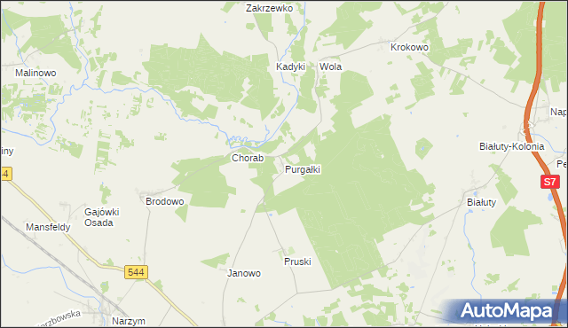 mapa Purgałki, Purgałki na mapie Targeo