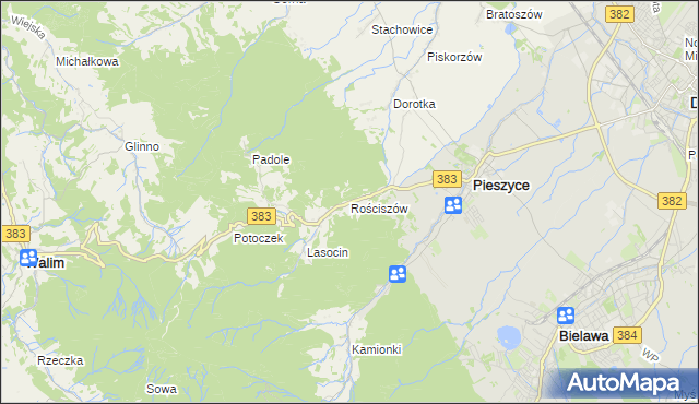 mapa Rościszów, Rościszów na mapie Targeo