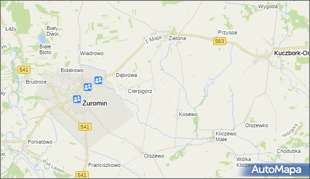 mapa Sadowo gmina Żuromin, Sadowo gmina Żuromin na mapie Targeo