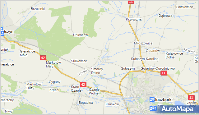 mapa Smardy Górne, Smardy Górne na mapie Targeo