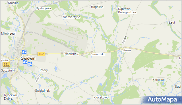 mapa Smardzko, Smardzko na mapie Targeo