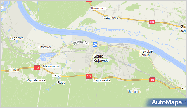 mapa Solec Kujawski, Solec Kujawski na mapie Targeo