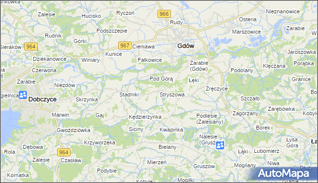 mapa Stryszowa, Stryszowa na mapie Targeo