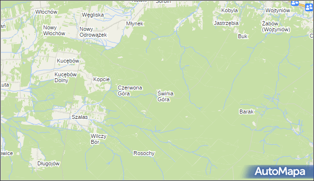 mapa Świnia Góra, Świnia Góra na mapie Targeo