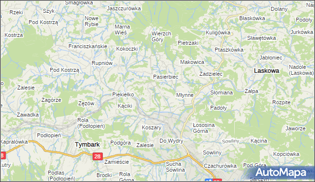 mapa Walowa Góra, Walowa Góra na mapie Targeo