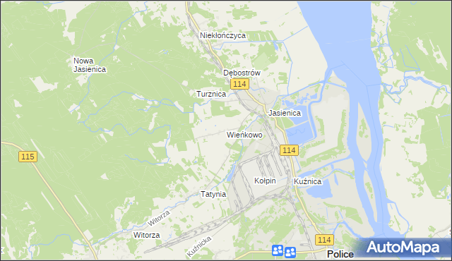 mapa Wieńkowo, Wieńkowo na mapie Targeo