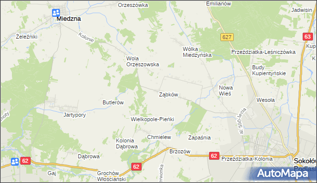 mapa Ząbków, Ząbków na mapie Targeo