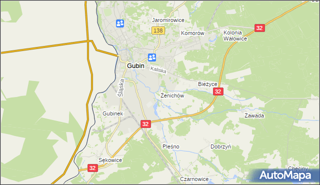 mapa Żenichów, Żenichów na mapie Targeo