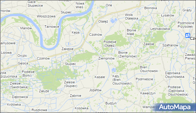 mapa Ziempniów, Ziempniów na mapie Targeo