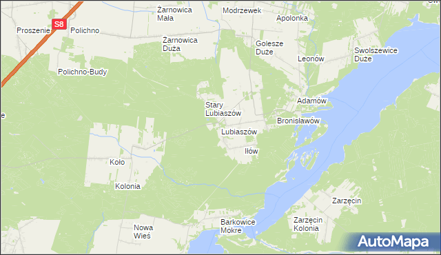 mapa Lubiaszów, Lubiaszów na mapie Targeo