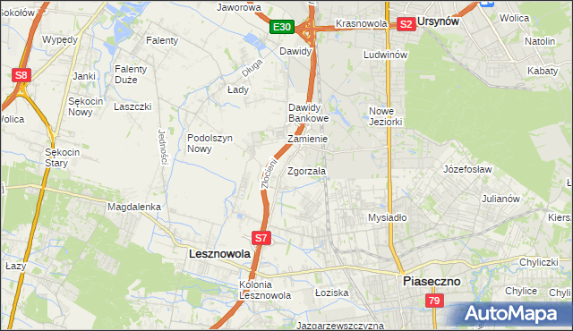 mapa Zgorzała, Zgorzała na mapie Targeo