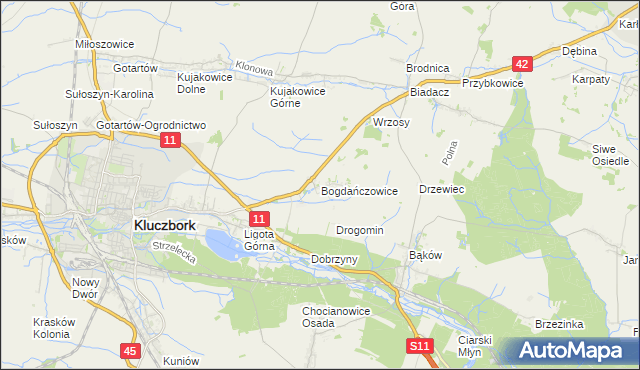 mapa Bogdańczowice, Bogdańczowice na mapie Targeo