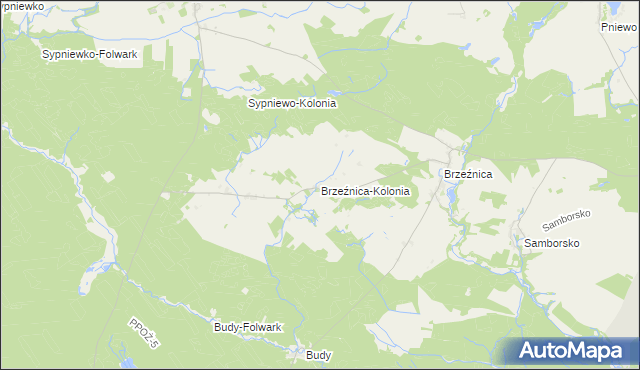 mapa Brzeźnica-Kolonia, Brzeźnica-Kolonia na mapie Targeo