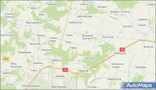 mapa Bukowie Górne, Bukowie Górne na mapie Targeo