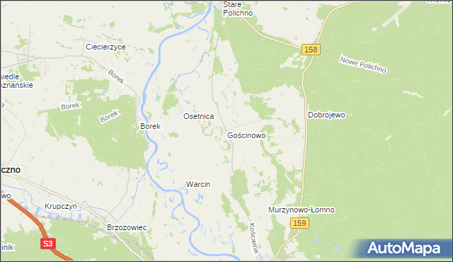 mapa Gościnowo, Gościnowo na mapie Targeo