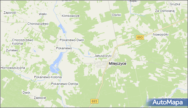 mapa Jałtuszczyki, Jałtuszczyki na mapie Targeo