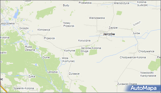 mapa Jarczów-Kolonia Druga, Jarczów-Kolonia Druga na mapie Targeo