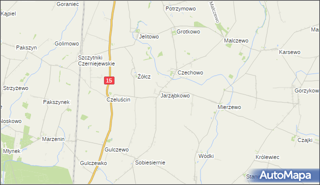 mapa Jarząbkowo, Jarząbkowo na mapie Targeo