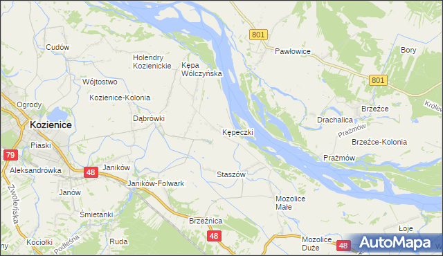 mapa Kępeczki, Kępeczki na mapie Targeo