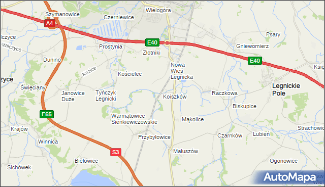 mapa Koiszków, Koiszków na mapie Targeo