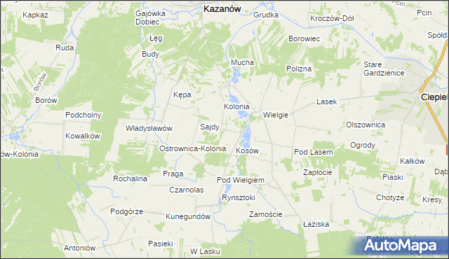 mapa Marianki gmina Ciepielów, Marianki gmina Ciepielów na mapie Targeo