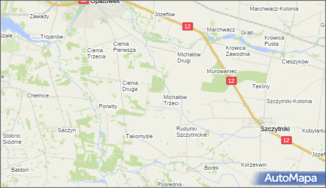 mapa Michałów Trzeci, Michałów Trzeci na mapie Targeo