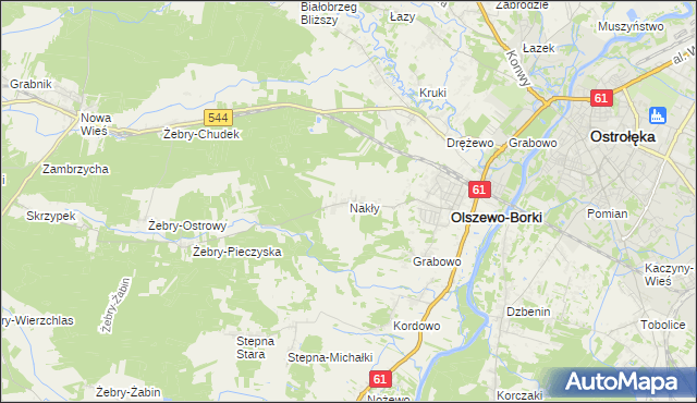 mapa Nakły, Nakły na mapie Targeo