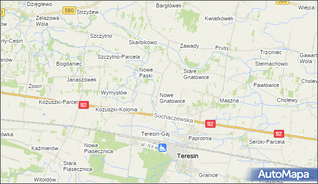 mapa Nowe Gnatowice, Nowe Gnatowice na mapie Targeo