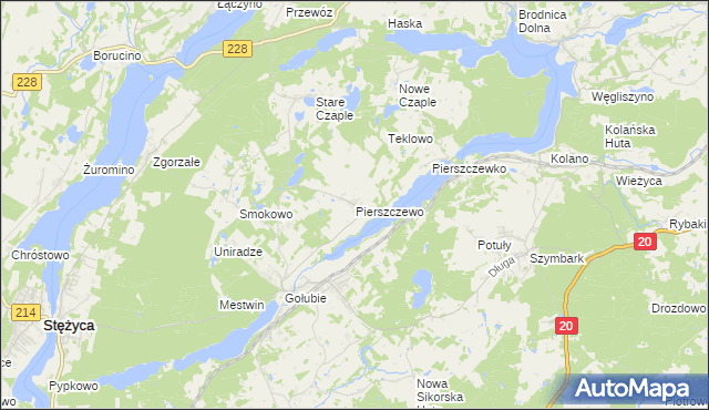 mapa Pierszczewo, Pierszczewo na mapie Targeo