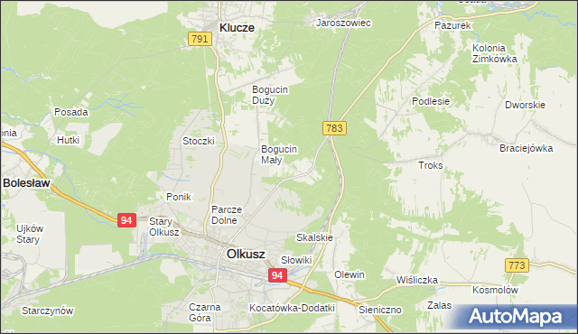 mapa Rabsztyn, Rabsztyn na mapie Targeo