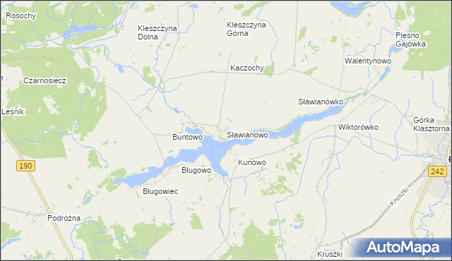mapa Sławianowo, Sławianowo na mapie Targeo