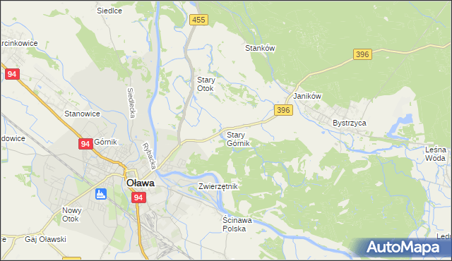 mapa Stary Górnik, Stary Górnik na mapie Targeo