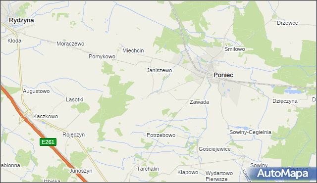 mapa Waszkowo, Waszkowo na mapie Targeo