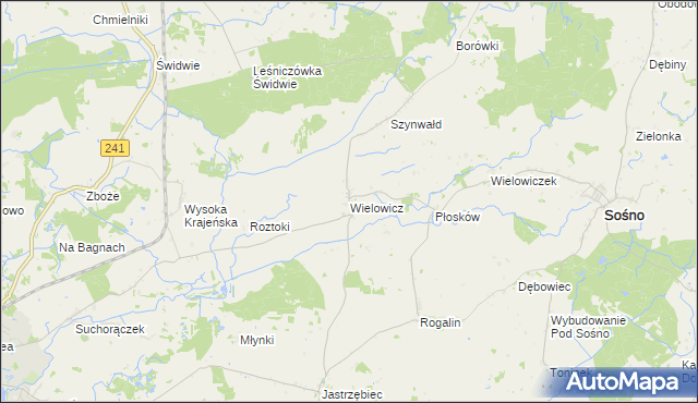 mapa Wielowicz, Wielowicz na mapie Targeo