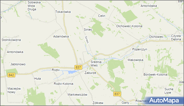 mapa Wola Żółkiewska, Wola Żółkiewska na mapie Targeo
