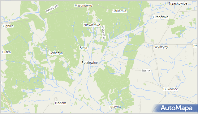 mapa Wyszynki, Wyszynki na mapie Targeo