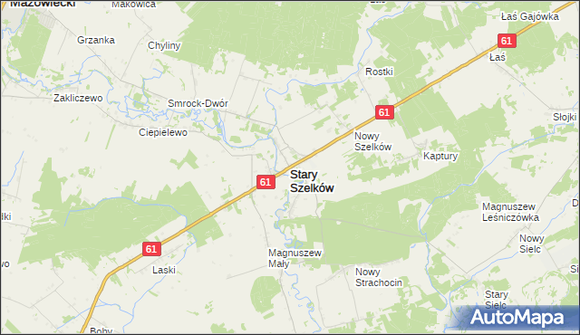 mapa Stary Szelków, Stary Szelków na mapie Targeo