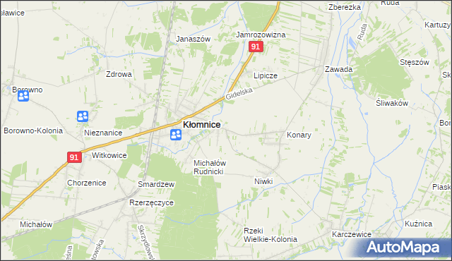 mapa Bartkowice, Bartkowice na mapie Targeo