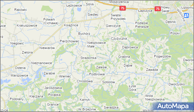 mapa Buczyna gmina Bochnia, Buczyna gmina Bochnia na mapie Targeo