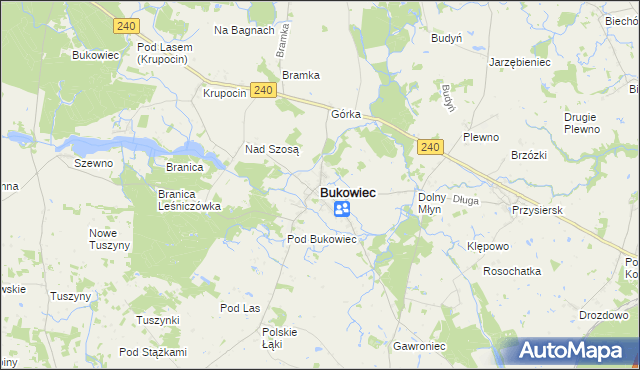 mapa Bukowiec powiat świecki, Bukowiec powiat świecki na mapie Targeo