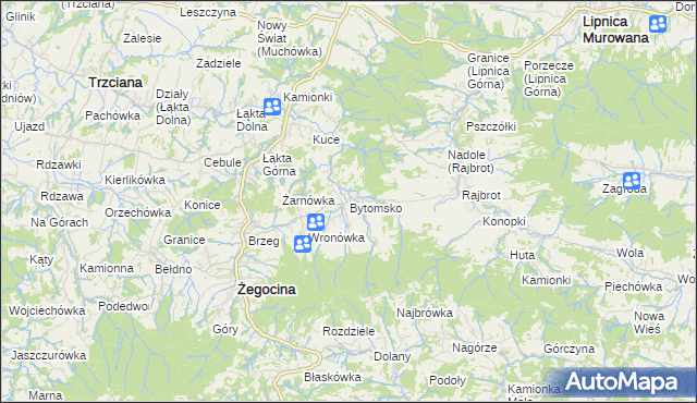 mapa Bytomsko, Bytomsko na mapie Targeo